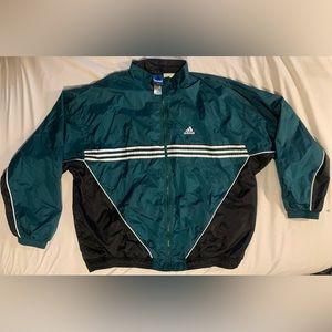 Adidas men track jacket 3x (collegiate green/black/white)